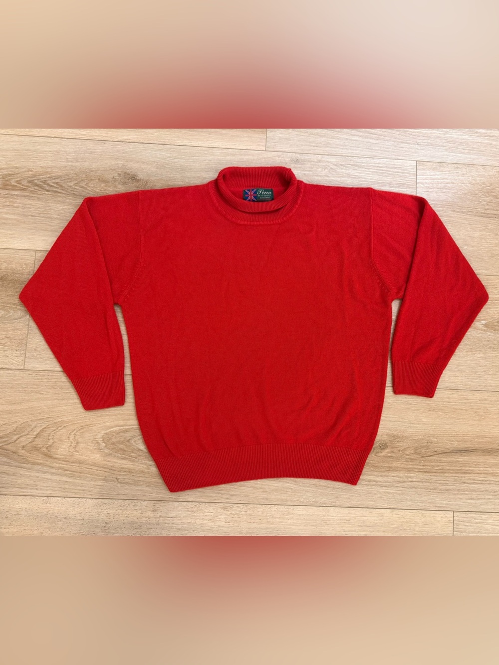 Tina Best Quality Scotland Women's L Cherry Red VTG 100% Pure Cashmere